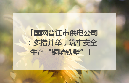 国网晋江市供电公司：多措并举，筑牢安全生产“铜墙铁壁”