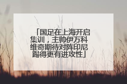 国足在上海开启集训，主帅伊万科维奇期待对阵印尼踢得更有进攻性