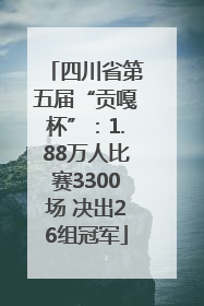 四川省第五届“贡嘎杯”：1.88万人比赛3300场 决出26组冠军