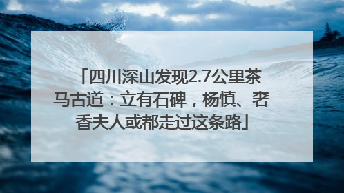 四川深山发现2.7公里茶马古道：立有石碑，杨慎、奢香夫人或都走过这条路