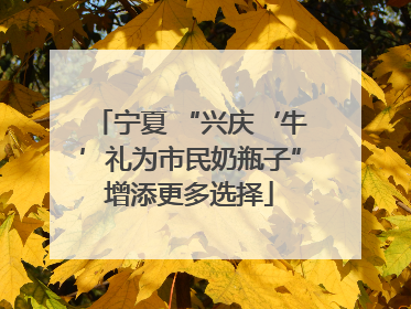 宁夏 “兴庆‘牛’礼为市民奶瓶子”增添更多选择