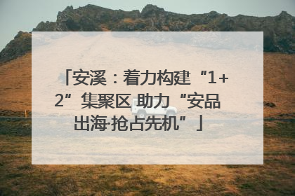 安溪：着力构建“1+2”集聚区 助力“安品出海·抢占先机”