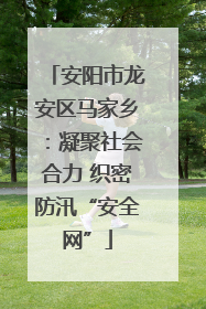 安阳市龙安区马家乡：凝聚社会合力 织密防汛“安全网”