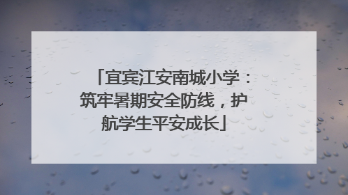 宜宾江安南城小学：筑牢暑期安全防线，护航学生平安成长