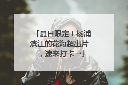 夏日限定！杨浦滨江的花海超出片，速来打卡→
