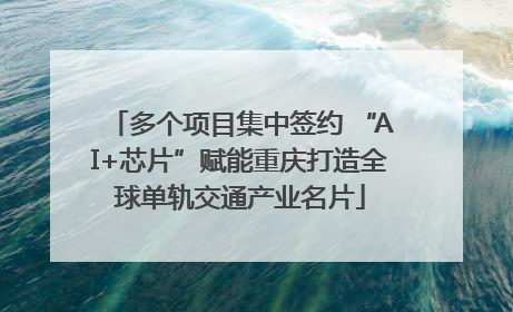 多个项目集中签约 “AI+芯片”赋能重庆打造全球单轨交通产业名片