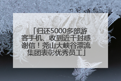 归还5000多部游客手机、收到近千封感谢信！尧山大峡谷漂流集团表彰优秀员工