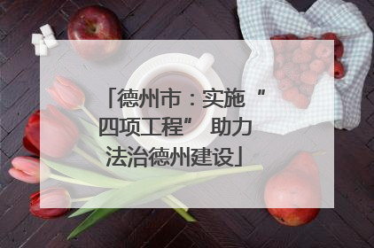 德州市：实施“四项工程” 助力法治德州建设
