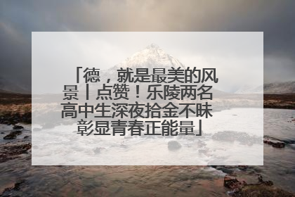 德，就是最美的风景丨点赞！乐陵两名高中生深夜拾金不昧 彰显青春正能量