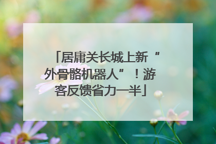 居庸关长城上新“外骨骼机器人”！游客反馈省力一半