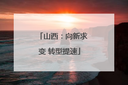 山西：向新求变 转型提速