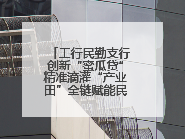 工行民勤支行创新“蜜瓜贷”精准滴灌“产业田”全链赋能民勤乡村振兴