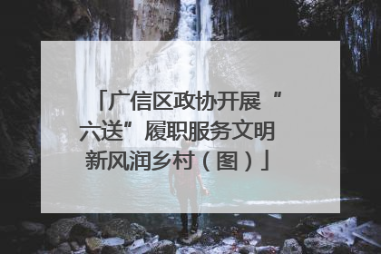 广信区政协开展“六送”履职服务文明新风润乡村（图）