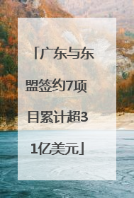 广东与东盟签约7项目累计超31亿美元