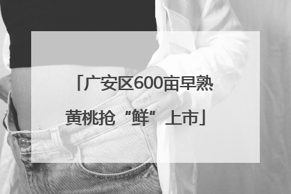 广安区600亩早熟黄桃抢“鲜”上市