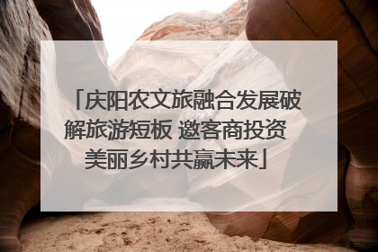 庆阳农文旅融合发展破解旅游短板 邀客商投资美丽乡村共赢未来