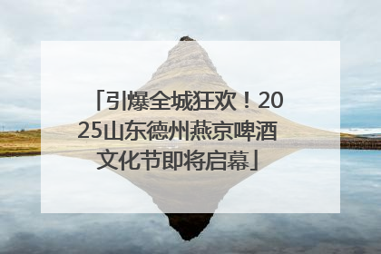 引爆全城狂欢！2025山东德州燕京啤酒文化节即将启幕