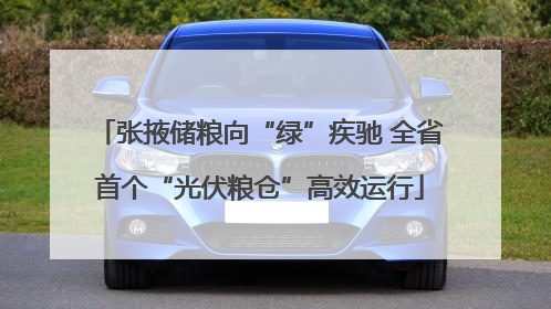 张掖储粮向“绿”疾驰 全省首个“光伏粮仓”高效运行