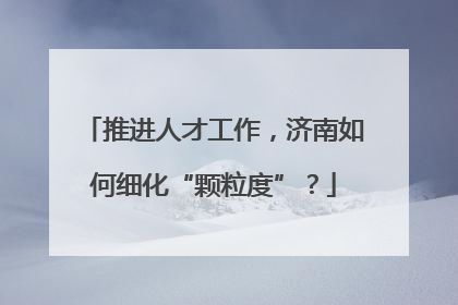 推进人才工作，济南如何细化“颗粒度”？