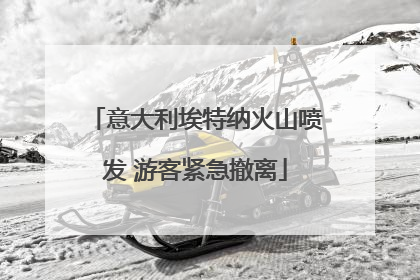 意大利埃特纳火山喷发 游客紧急撤离
