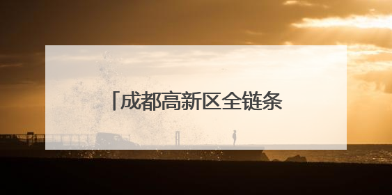 成都高新区全链条布局人工智能发展