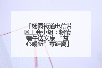 杨园街道电信片区工会小组：粽情端午送安康 “益心暖新”零距离
