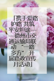 携手爱路护路 共筑平安坦途——德州市交通运输局联动 “一路多方” 开展路政宣传月活动
