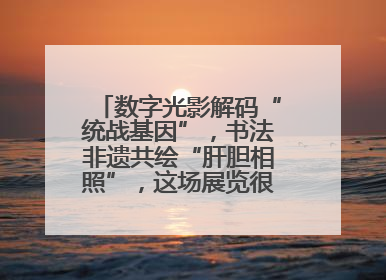 数字光影解码“统战基因”，书法非遗共绘“肝胆相照”，这场展览很有创意！