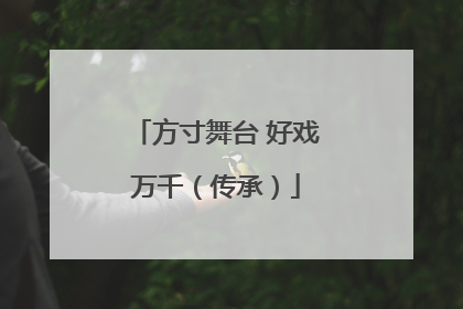 方寸舞台 好戏万千（传承）
