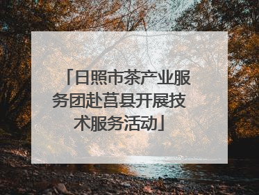 日照市茶产业服务团赴莒县开展技术服务活动