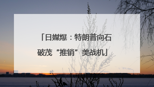 日媒爆：特朗普向石破茂“推销”美战机