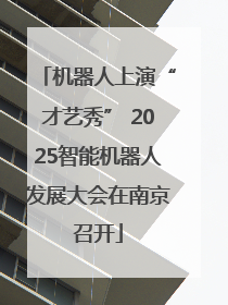 机器人上演“才艺秀” 2025智能机器人发展大会在南京召开