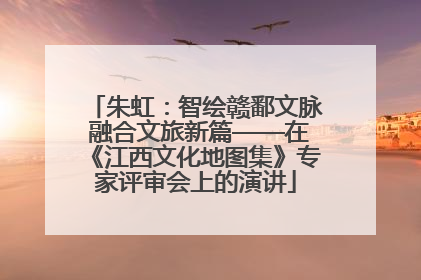 朱虹：智绘赣鄱文脉 融合文旅新篇——在《江西文化地图集》专家评审会上的演讲