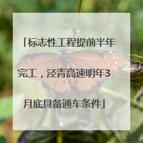标志性工程提前半年完工，泾青高速明年3月底具备通车条件