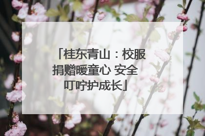 桂东青山：校服捐赠暖童心 安全叮咛护成长