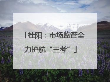 桂阳：市场监管全力护航“三考”