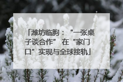 潍坊临朐：“一张桌子谈合作” 在“家门口”实现与全球接轨