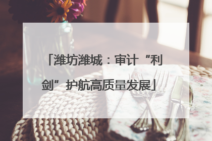 潍坊潍城：审计“利剑”护航高质量发展