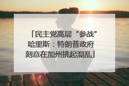 民主党高层“参战” 哈里斯：特朗普政府刻意在加州挑起混乱