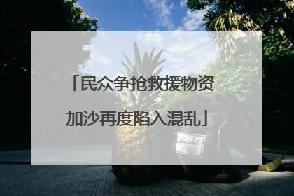 民众争抢救援物资 加沙再度陷入混乱