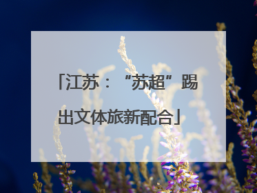 江苏：“苏超”踢出文体旅新配合