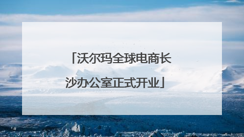 沃尔玛全球电商长沙办公室正式开业