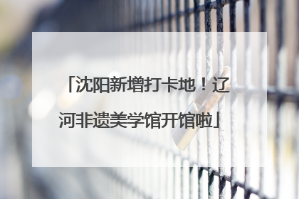 沈阳新增打卡地！辽河非遗美学馆开馆啦
