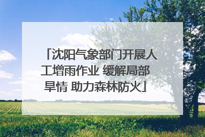 沈阳气象部门开展人工增雨作业 缓解局部旱情 助力森林防火