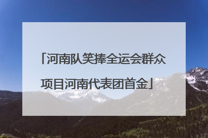 河南队笑捧全运会群众项目河南代表团首金