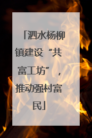 泗水杨柳镇建设“共富工坊”，推动强村富民