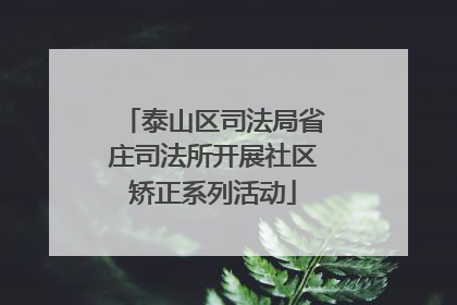 泰山区司法局省庄司法所开展社区矫正系列活动