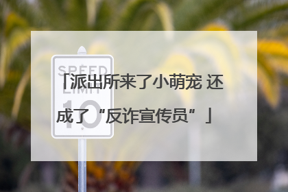 派出所来了小萌宠 还成了“反诈宣传员”
