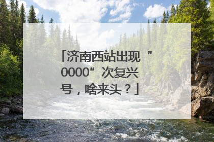 济南西站出现“0000”次复兴号，啥来头？