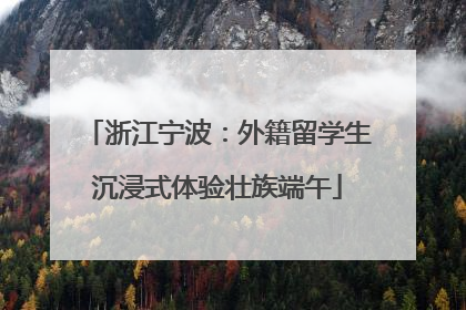 浙江宁波：外籍留学生沉浸式体验壮族端午
